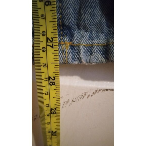 Rue 21 High Rise Straight self patchwork made Grunge Jeans - Picture 5 of 6